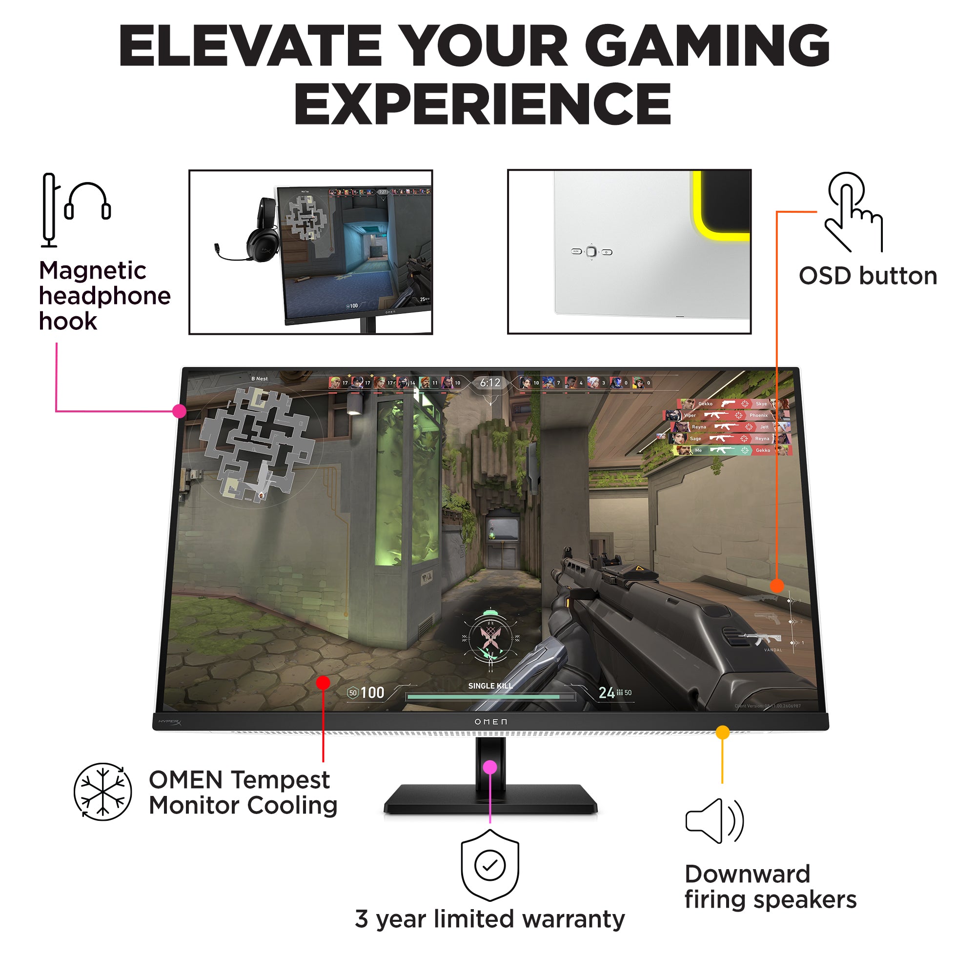OMEN Transcend 31.5 inch UHD 240Hz OLED Gaming Monitor - OMEN Transcend 32 - Image 6
