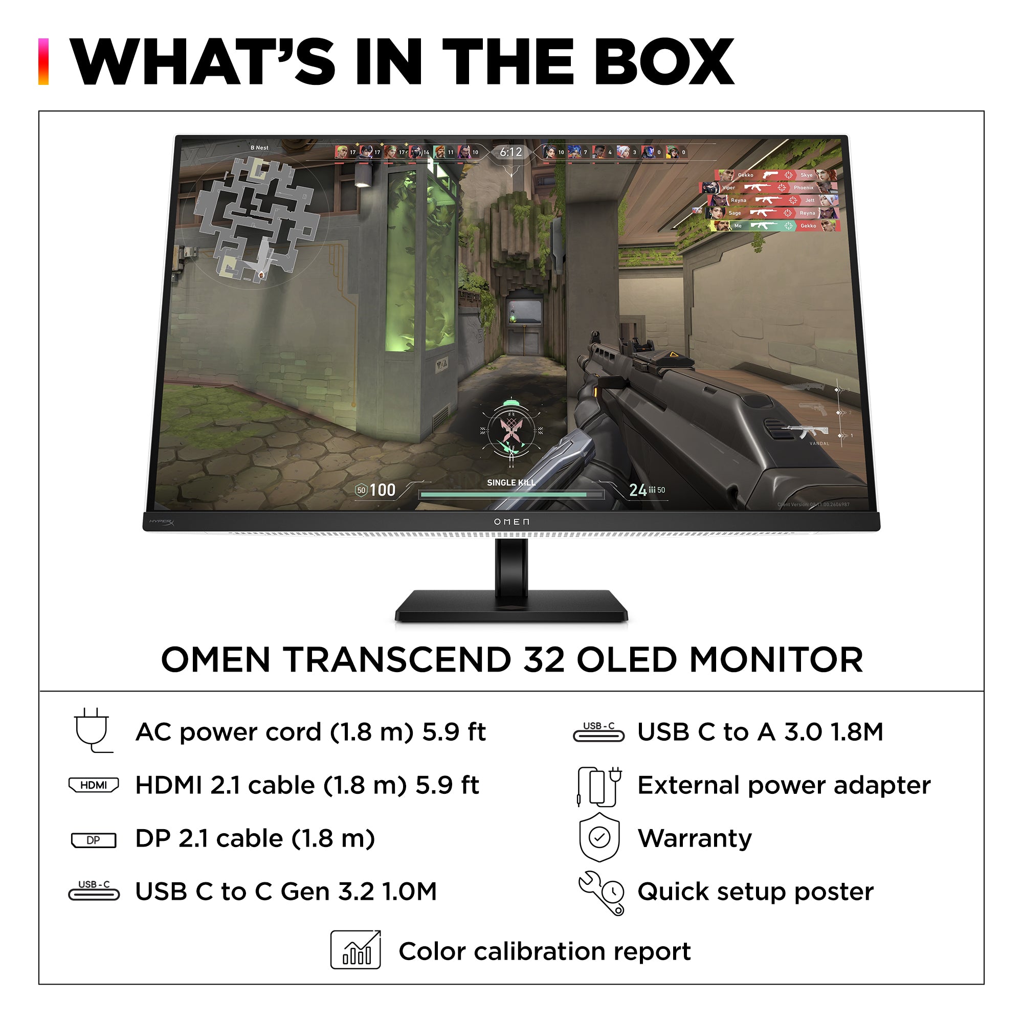 OMEN Transcend 31.5 inch UHD 240Hz OLED Gaming Monitor - OMEN Transcend 32 - Image 12