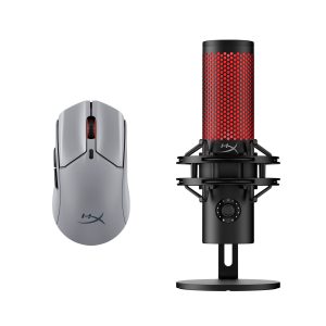 HyperX Bundle - QuadCast 2 Microphone. Pulsefire Haste 2 Pro Wireless Mouse