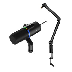 HyperX Bundle - FlipCast Microphone + Caster Microphone and Camera Arm