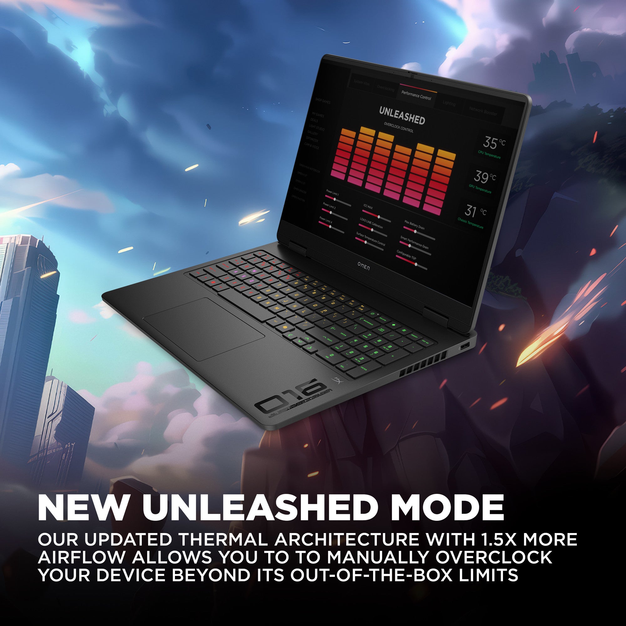 OMEN Gaming Laptop 16-ap0047nr 16. Windows 11 Home.  AMD Ryzen™ AI 7. 16GB RAM. 1TB SSD. NVIDIA® GeForce RTX™ 5060. 2K. Shadow black - Image 4