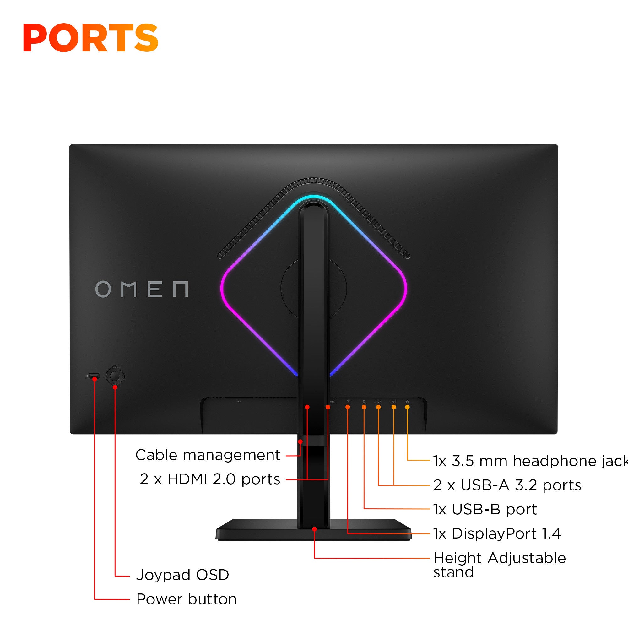 OMEN 27 inch QHD 280Hz Gaming Monitor - OMEN 27qs G2 - Image 10
