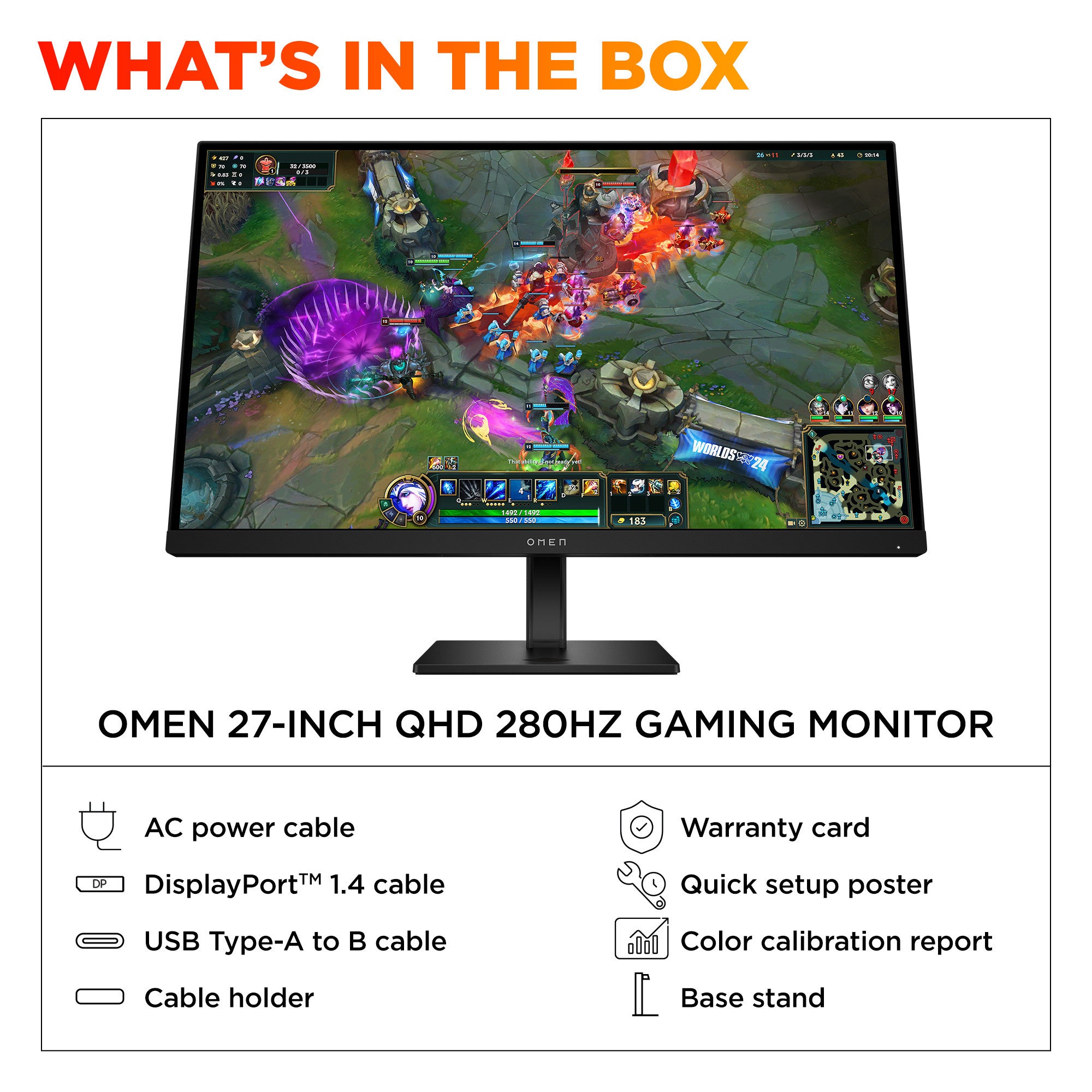 OMEN 27 inch QHD 280Hz Gaming Monitor - OMEN 27qs G2 - Image 11