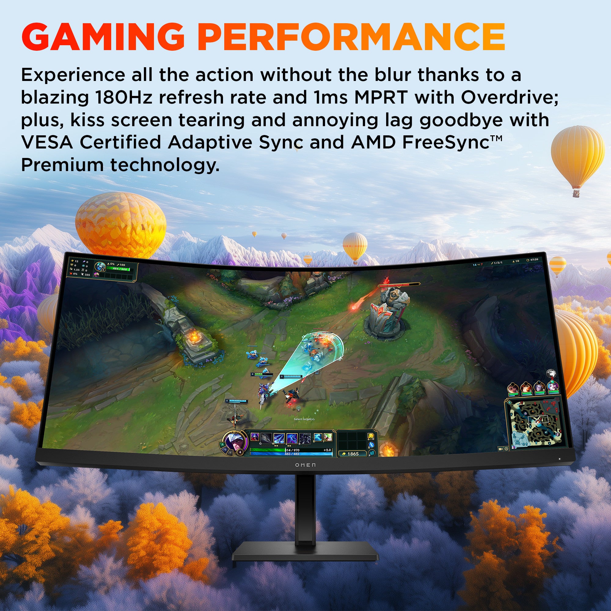 OMEN 34 inch WQHD 180Hz Curved Gaming Monitor - OMEN 34c G2 - Image 3