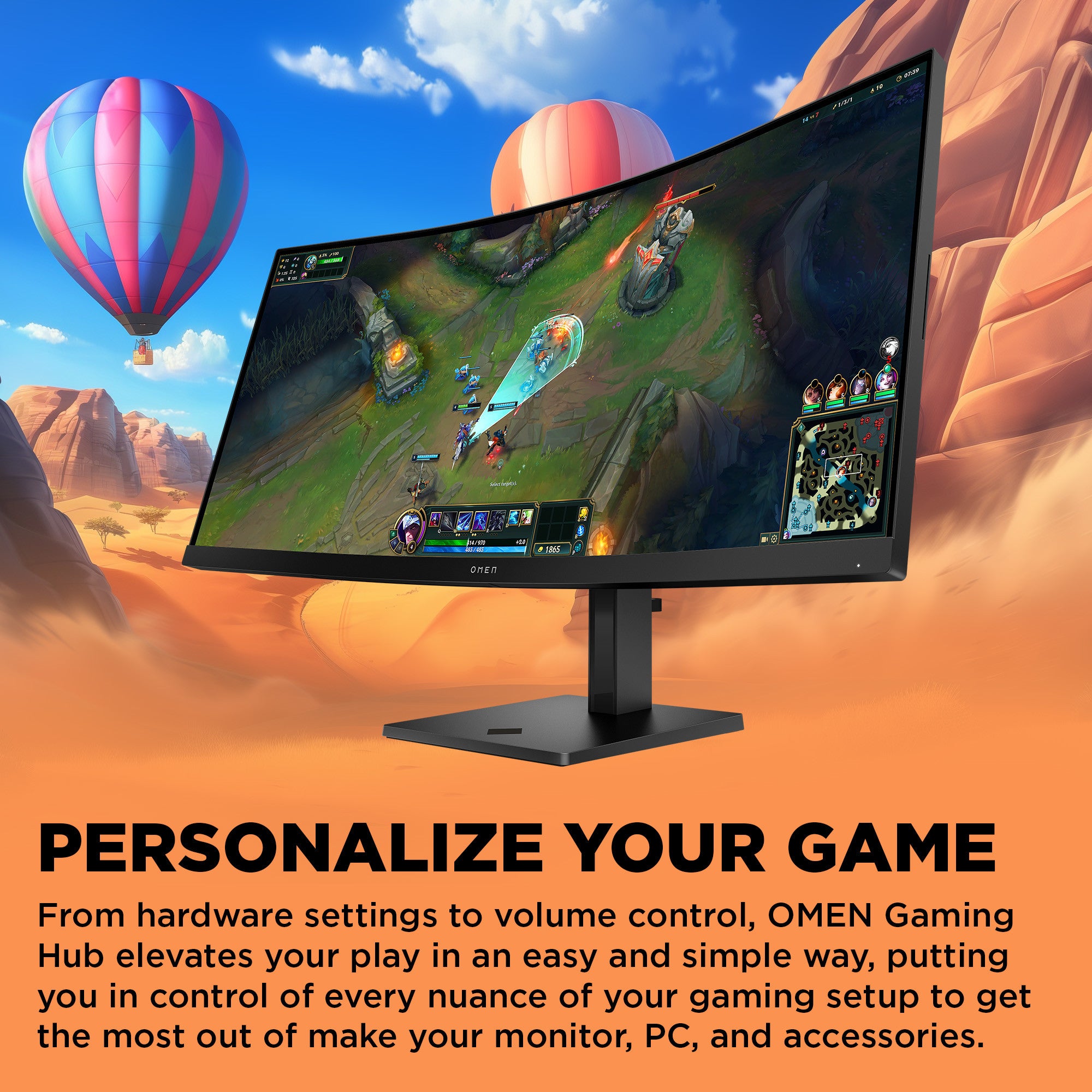 OMEN 34 inch WQHD 180Hz Curved Gaming Monitor - OMEN 34c G2 - Image 6