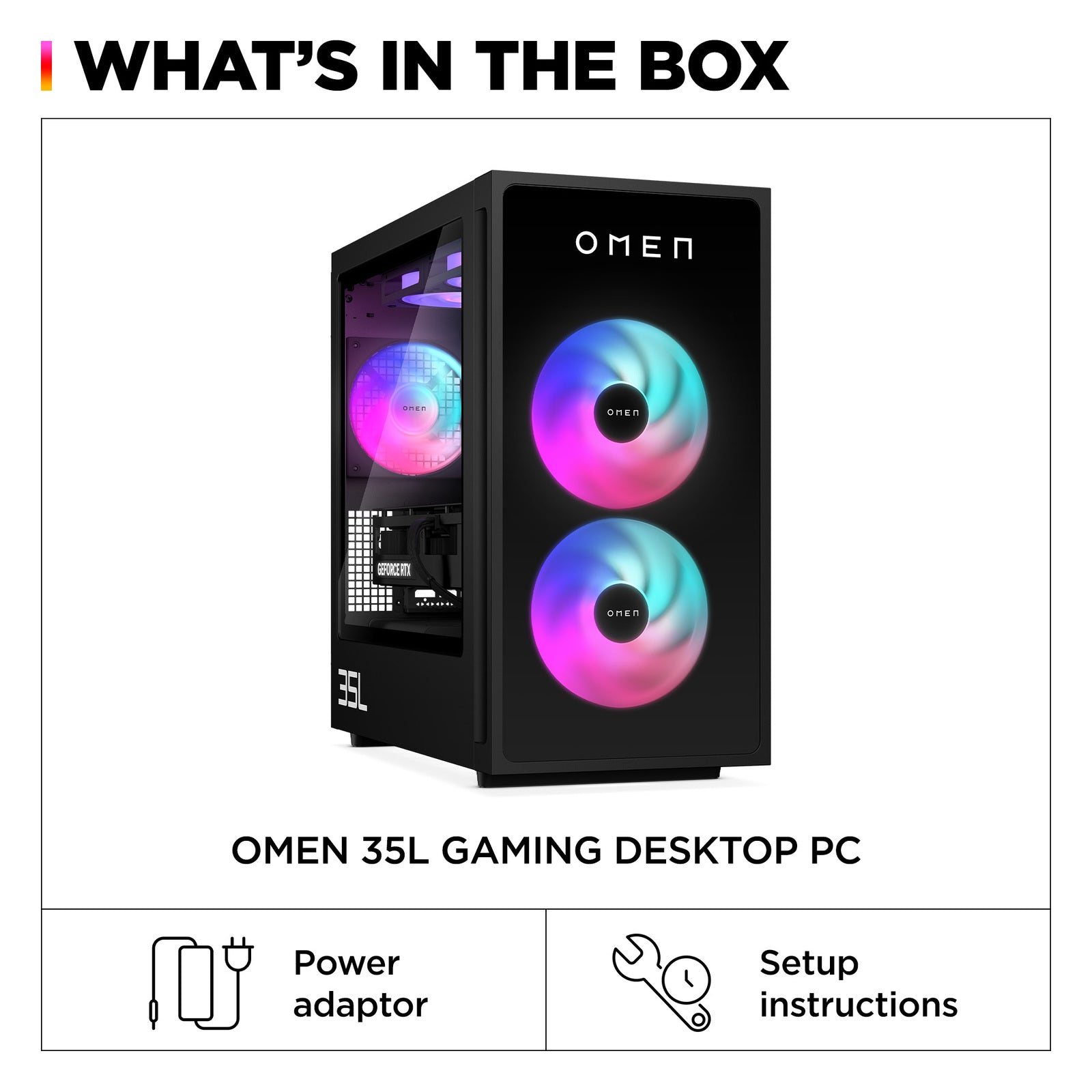OMEN 35L Gaming Desktop GT16-0066m PC. Windows 11 Home. AMD Ryzen™ 7. 16GB RAM. 1TB SSD. NVIDIA® GeForce RTX™ 4060. Black - Image 9